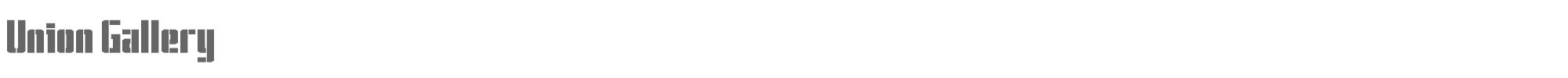 Sample characters Union Gallery Font
